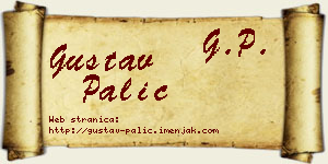 Gustav Palić vizit kartica
